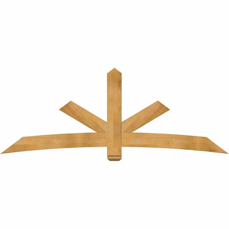 Ekena Millwork Alberta Rough Sawn Timber Gable Bracket, Western Red Cedar, 96"W x 36"H x 4"D x 6"F, 9/12 Pitch GBW096X36X0406ALB00RWR